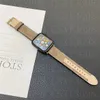 Luxe Designer Watchbands Watch Band Band 38mm 40 41 42 44 45 49 mm IWatch 4 5 SE 6 7 8 9 Banden Lederen riem Bracelet Fashionband afdrukken Bandband Watchband