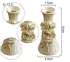 Vaser nordisk stil keramisk handgjorda vas heminredning bordsskiv snidade ornament handfärgade rosen tredimensionell blomma mini