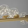 Moderne glazen bal -led plafond kroonluchter voor tafel eetkamer keukenlamp kantoor oproepende bureau indoor suspensie verlichtingsarmatuur