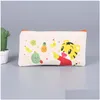 Storage Bags Sublimation Blank Square Bag Heat Transfer Canvas Zipper Cosmetic Diy Painting Student Pencil Case Drop Delivery Home G Dhodg