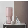 Vasen rosa mattes Glas Vase Schreibtisch Dekoration Blumenhydroponik Blumentöpfe Dekorative Arrangement moderne Wohnkultur