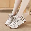 Chaussures décontractées Fomes Fashion Breaste Walking Mesh Flat Sneakers 2024 Gym Vulcanisé Femelle blanche Femme