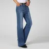 Mäns jeans för män plus size flared mikro stretch denim byxor klassisk ddesign