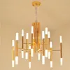 Современный дизайн моды светодиодная люстра искусства декор трубка G4 Подвесная подвесная световая цепь подвесная лампа для комнаты для комнаты