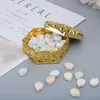 Broca de presente Hexagon Creative Candy Candy Box Caixas Vintage Caixas de Chocolate Party Favor Favor Gold Silver