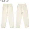 Women's Jeans High Waisted Woman Denim Harem Pants Woman's For Women Ripped Boyfriend Women's Clothes White