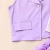 Комплекты одежды 3-8Y Дети девочки Летняя одежда детская рукавочная пиджак блейзер