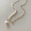 Anhänger Halsketten Minar Vintage Barock Süßwasserperlen Halskette für Frauen hohlverbiftete Ketten -Asymmetrische Schaltkreis Circle Chokers Geschenke