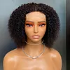 Vonder Malaysian Peruvian Brazilian Natural Black Kinky Curly T 부분 가발 100% Raw Virgin Remy Human Hair 8 인치 판매