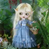 Icy DBS Blyth Doll 1/6 BJD Blue Princess Flower Dress Anime Doll Clothing 240429