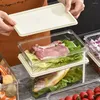 Bottiglie di stoccaggio scatola alimentare vegetale di frutta impilabile con organizzatore di frigorifero per capacità di copertura per trasparente