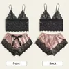 Accueil Vêtements Femmes Lace Sexy Pyjamas Nights Nights Black Pink L XL XXL V COUP LOW CUP ET SORT SOLK