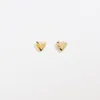 Luxury 18k Gold-Plated Heart-Shaped Earrings Designed Brand Designers Specifically For Charming Lovely Girls High Quality Diamond Romantic Gift Earring Box