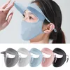 Capes de cyclisme Summer Suncreen Ice Silk Mask UV Protection Face Cover Femme Veil Sun Sun Sun