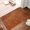 Teppiche braune Vintage Kunstleder Hintergrund Fußmatte Matte Anti-Rutschblumen-Texturen Badezimmer Küche Balkon Teppich Teppich 40 cm