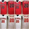NCAA St. Johns University # 20 Chris Mullin College Basketball Jersey Cousue Vintage Red White Jerseys Shirts Custom Taille Xs-6xl Man Youth Kids Boys