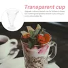 Wegwerpbekers rietjes 230 ml duidelijke dessert cup creatief ijs transparante drank