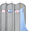Boîtes de rangement Boîtes à vent Ensemble de sacs de vêtements de 3 sacs de robe avec Hanger Imperproof Organisateur à poussière pour les longues robes Claits de manteaux
