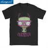 Hommes femmes kawaii envahir zim t shirts 100% coton nouveauté nez à manches courtes collier rond