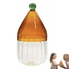Förvaringsflaskor transparent presentburk godis skärm eleganta burkar med julhatt lock mat krukor klart glas lådan heminredning
