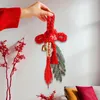 Décoration de fête chinois nœud glasl 2024 Dragon Fu personnage du festival de printemps rouge décor de décoration de l'année faite à la main pour