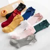 Chaussettes pour enfants 100% coton pur chaussettes pour bébé avec archers pour enfants chaussettes molles pour enfants longues princesse genoue hautes chaussettes 0-7 ans d240513