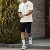 Fashion Men T-shirts Shorts Roupas de trilhas esportivas impressas em 3D Conjunto de traaces de esporte 2 peças de vestes de verão superdimensionadas de rua casual 240506