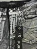 Men's Shorts Designer Jeans Purple Denim Trousers Mens Short Hip Hop Hole Casual Knee Lenght Jean Clothing 29-40 Size