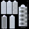 Baking Tools -6 Plastic Cake Decorating Stencils For Cupcakes Cookies Wedding Decorations