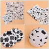 Disposable Dinnerware Cow Print Animal Theme Pattern Paper Plates Baby Shower Tableware Black White