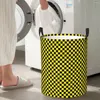 Bolsas de lavanderia preto e amarelo cestas dobráveis cestas de roupas sujas de roupas de artifício de cesta de armazenamento caseiro
