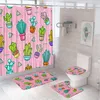 Rideaux de douche cactus rideau ensemble décor de salle de bain cactus great baignoire étanche avec des tapis de bain non glissant couvercle de toilette