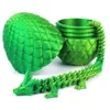 NIEUW 3D Gedrukte 30 cm Crystal Dragon met 13 cm ei dinosaurus Neayear fidget speelgoedgeschenken voor volwassenen paasmand spillers hand stress relief speelgoed 089