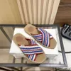 Designer Slides Sandali papà incrociare le pantofole chlooe sandali a maglia piatta alla moda per capispalla da donna