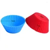 Disposable Dinnerware 10pcs Silicone Cake Mold Round Shaped DIY Decorating Tools Muffin Cupcake Baking Molds Kitchen Cooking Bakeware Maker