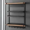 Hooks Magnetic Fridge Rack Paper Towel Holder Efficient Organizers Spice Food Storage Roll