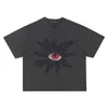 T-shirts masculinos Creative Divery Eye Fomba de espuma impressa Camiseta curta Man H240513