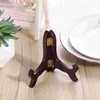 Figuras decorativas Besporble Wooden Display Stand Plate Holder Eanels Frame dobrável para 5-10 cm