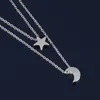 Designer Gold and 925 silver Fashion Gift Necklaces Woman jewelry Necklace Designer moon Pentagonal choker With Elegant box insect 088 XL