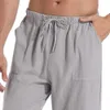Pantalon masculin nouveau pantalon de lin décontracté pour hommes