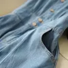 2023 Лето новое похудение и эластичное V-образное вырезок Современный джинсовый джинсовый платье Fulath Fashion F51378