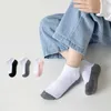 Kids Socks 5 pairs/batch of summer new childrens cotton socks fashionable black gray pink soft 1-12 year old children teenagers students babies girls boys d240513