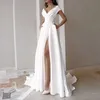 Runway Dresses New Womens Chest Wrapped Style Ruffled Red Black and White Mid-waist Solid Color Dress Elegant and Sexy Evening Dress
