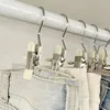 Hangers Clothes Pins Hanger Clips Stainless Steel Laundry Closet Organizer Clamps With Strong Load-Bearing Capacity For