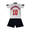 1998 Shearer Retro Kids Kit voetballen Jerseys Sheringham Owen Southgate Shearer Home Gray Gray Sort Sleeve voetbalshirt Uniformen