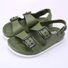 Sandals Summer Boys Leather Sandals Baby Flat Shoes Childrens Sports Soft Anti slip Casual Sandals for Children 1-4 Years OldL240510