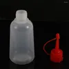 Butelki do przechowywania 100 ml plastikowego przezroczystego aplikatora butelka butelka z czapką do rzemieślniczego słoika kleju