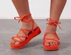 Sandały Buty dla kobiet platforma modowa kliny wysokie obcasy seksowne paski krzyżowe klasyczne sandały 2203079667137