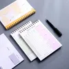 Libro di agenda portatile planner quotidiano taccuini per bobina per elencare gli orari inglesi riviste per uffici scolastici Notepad