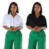 2024 BLOSAS MUJERES Camisas Diseñadora Camisa a medias cortes Cortopas de manga corta Barco gratis